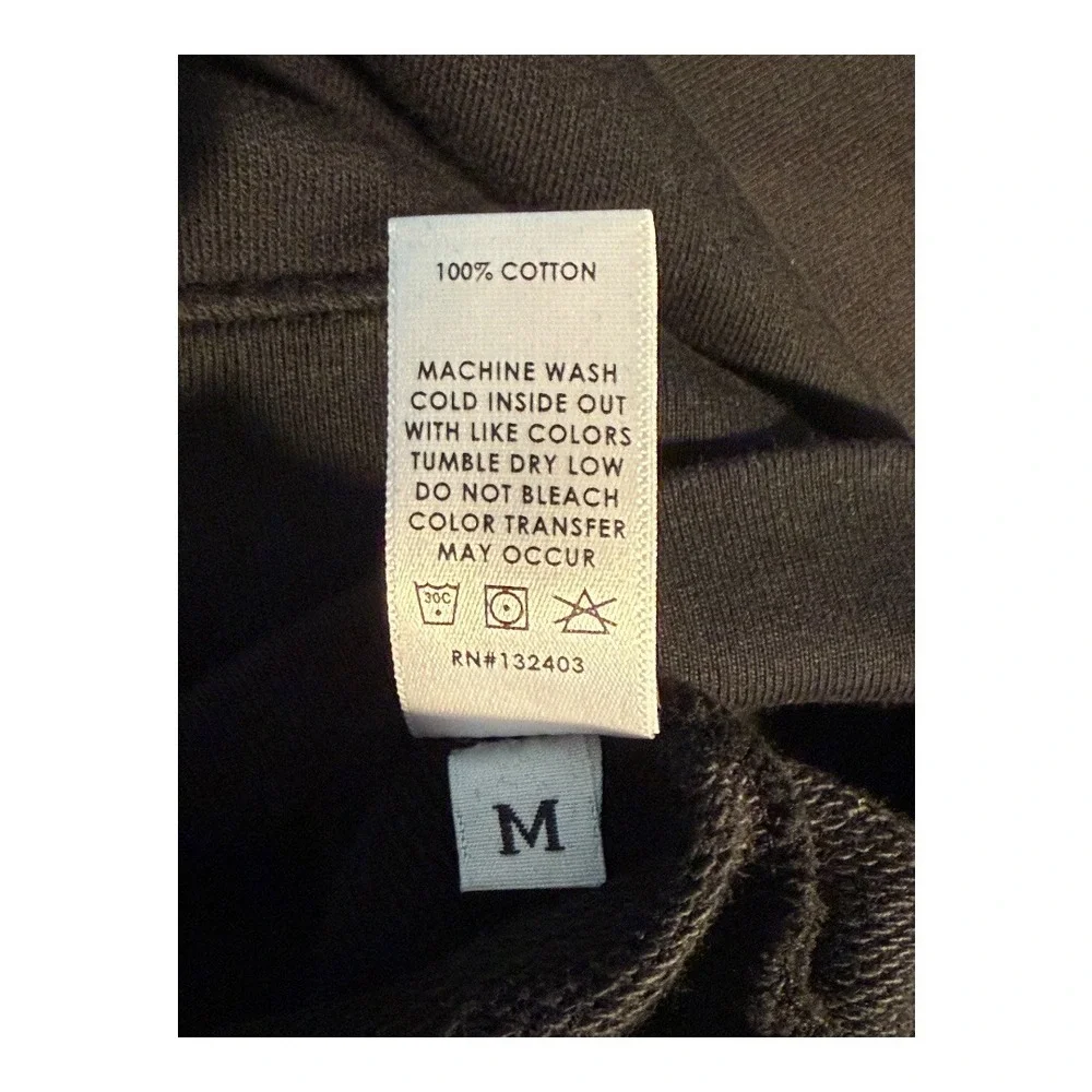 Cotton Citizen Crew‎ Neck Sweatshirt Pullover Long Sleeve Black Mens Size Medium - Picture 8 of 8